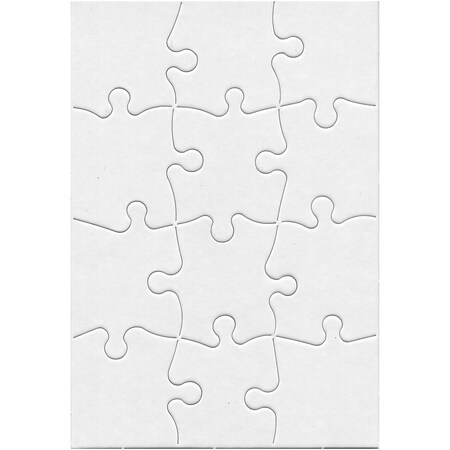 Hygloss Products Compoz-A-Puzzle, 5 1/2 x 8 Rectangle, 12 Pieces 96213